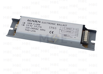 Luxten Electronic Ballast for Fluorescent T8 Lamps AC 220-240V 2x18W | ترانس الكترون