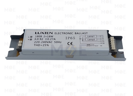 Luxten Electronic Ballast for Fluorescent T8 Lamps AC 220-240V 2x18W | ترانس الكترون