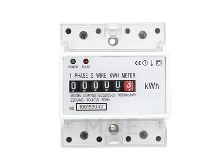 SEG Single Phase Energy Meter KwH 230V AC 50Hz 100A 4module | PDS238-4 | عداد كيلو وات سكة عريض واحد فاز