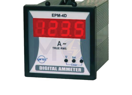 Entes Digital Ammeter Panel Mount Programmable 0.05-5.5A 7x7cm | EPM-4D-72 | ساعة امبير على خزانة مع عيار