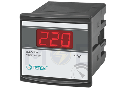 Tense Digital Voltmeter Panel Mount AC 0-500V 7x7cm | DJ-V72 | ساعة فولت على خزانة