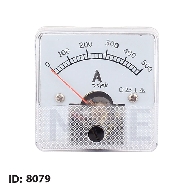 Orient Analog Ammeter Panel Mount 500/5A 7x7cm | DE-72-500/05A | ساعة امبير ابرة على خزانة