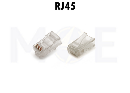 Network Plug Crimp Connector Transparent CAT5e RJ45 8P8C | SS320