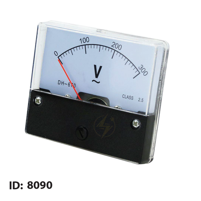 Orient Analog Voltmeter Panel Mount AC 300V 7x7cm | SF72-300V | ساعة فولت ابرة على خزانة