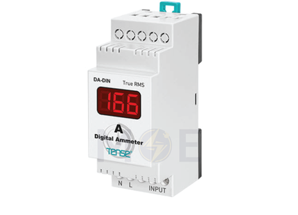 Tense Single Phase Digital Ammeter With 3 Digit LED Display Din 300/5A 2module | DA-DIN | ساعة امبير على سكة واحد فاز