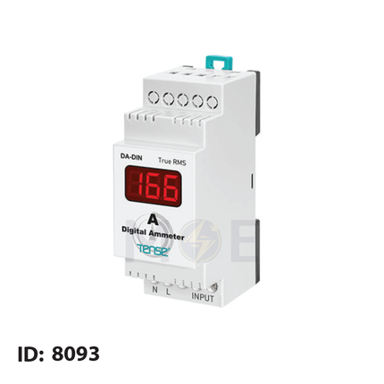 Tense Single Phase Digital Ammeter With 3 Digit LED Display Din 300/5A 2module | DA-DIN