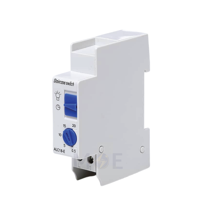 SEG Electromechanical Stair Case Timer Switch Din 5-20mins 230V AC 16A 1module | ALC18 | تايمر درج على سكة