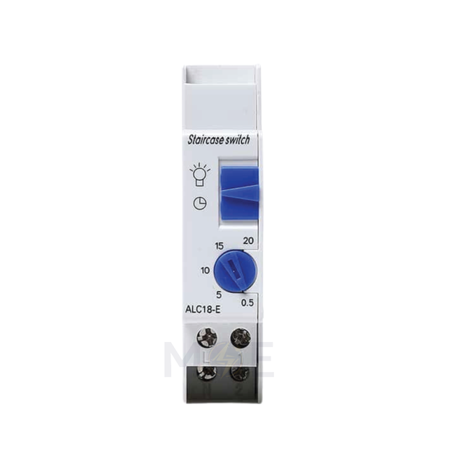 SEG Electromechanical Stair Case Timer Switch Din 5-20mins 230V AC 16A 1module | ALC18 | تايمر درج على سكة