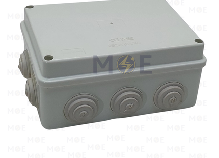 Metelmo IP55 distribution mounting box Rectangle 150x110x70mm | 15x11x7cm | علبة مربعة ظاهرة