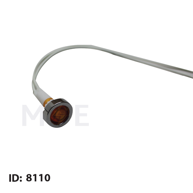 Signal lamp With Wire Orange 13.5mm | Indicator-Wire-OR | لمبة اشارة اورونج بشريط