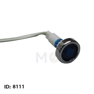 Signal lamp With Wire Blue 13.5mm | Indicator-Wire-BL | لمبة اشارة ازرق بشريط