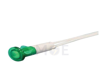 Signal lamp With Wire Green 13.5mm | Indicator-Wire-GR | لمبة اشارة اخضر بشريط