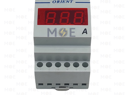 Orient Digital Ammeter DIN AC 230V 5A 2module | Ammeter-10T55-999/05A | ساعة امبير على سكة