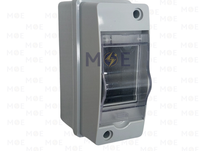 IP66 WaterProof Surface Mount Cover for MCB Gray 1-2module | DBN-HT-2 | غطاء دجنتور مطري ظاهر مفرد مجوز رمادي