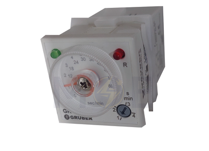 Gruber Multi Function Timer Relay Adjustable 8Pin 12-240V AC/DC 0-60min | GRT-11UP | تايمر دولاب متعدد الاوقات