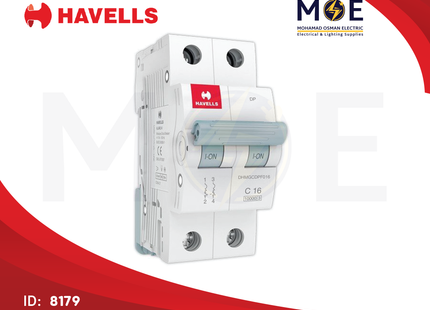 Havells MCB 10kA 2P 16A | DIJ216 | دجنتور كهرباء مجوز - قاطع كهربائي
