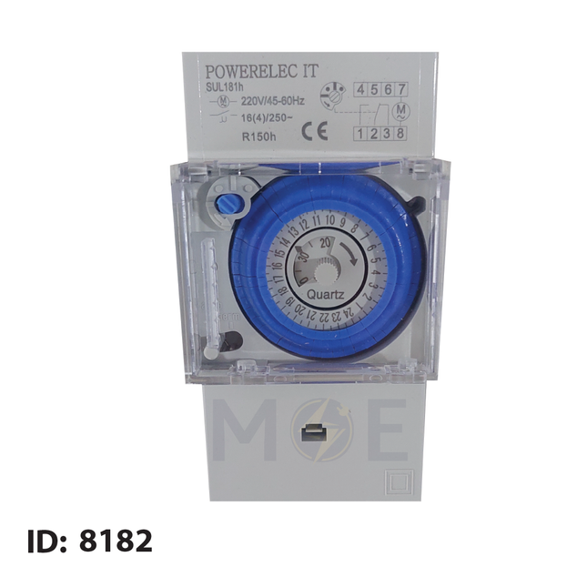 Powerelec IT Time Switch Daily 24Hours 220V AC | FUL-SUL181h | تايمر دولاب يومي اربعة و عشرون ساعة