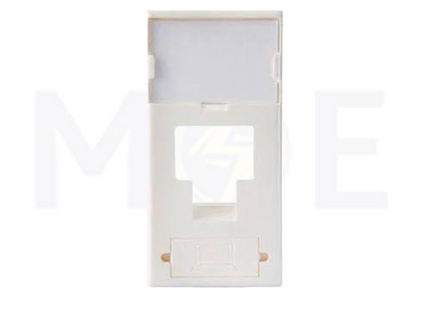 3m Volition Keystone Face Plate 1-port with transparent label field for Cable Trunk | Cover for Cat6 RJ45 Network Keystone Jack | 1module | VOL-FP2M-F1k