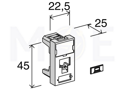 3m Volition Keystone Face Plate 1-port with transparent label field for Cable Trunk | Cover for Cat6 RJ45 Network Keystone Jack | 1module | VOL-FP2M-F1k