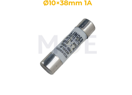 Linder Ceramic Tube Fuse Ø10×38mm 1A 500V AC 50kA gG | R015 فيوز بورسلين