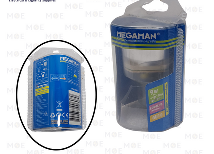 MEGAMAN Economic CFL Spot Lamp WarmWhite GU10 MR16 9W | لمبة سبوت توفير كعب ستارتر ورم وايت