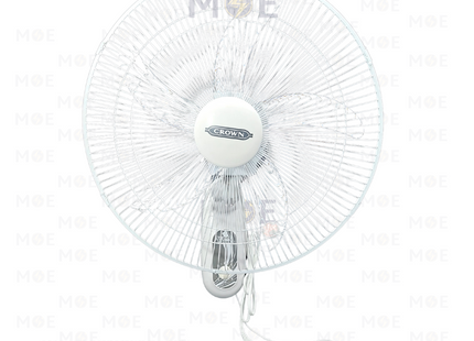 CROWN Wall Fan White 60W 5 Blades 18inch | w999 | مروحة حائط خمس فراشات زوبعة ابيض