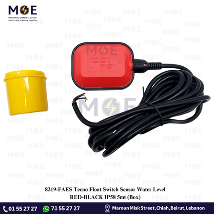 FAES Tecno Float Switch Sensor Water Level RED-BLACK IP58 5mt (Box)