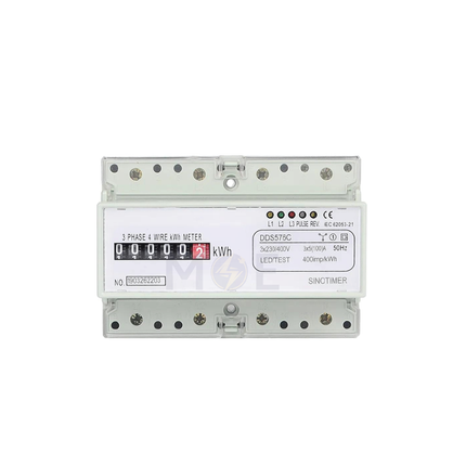 SEG Three Phase Energy Meter KwH 230V AC 50Hz 100A 7module | PDS2838-7