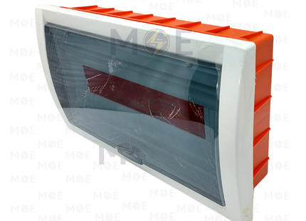 Viko IP40 Flush Mount Distribution Board Smoked Door 390x220x73.5mm 1Rx18module 18module | 90912018-veko18dm | تابلو بلاستيك مخفي غطا مفيم