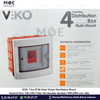 Viko IP40 Flush Mount Distribution Board Smoked Door 140x150x73mm 1Rx4module 4module | 90912004-veko 4dm