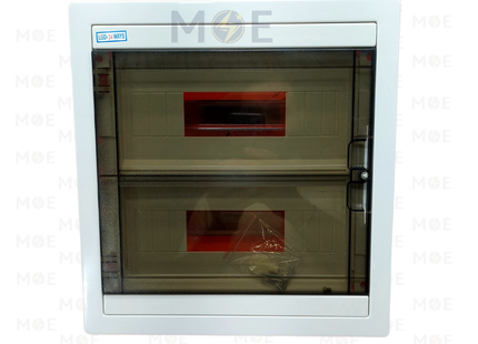 IP40 Flush Mount Distribution Board Smoked Door 330x420x85mm 2Rx12module 24module | LGD-24 ways | تابلو بلاستيك مخفي تقليد الجويس غطا مفيم