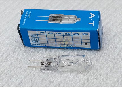 A.T Halogen Pin Lamp WarmWhite Clear G4 50W | لمبة شك هالوجين شفاف