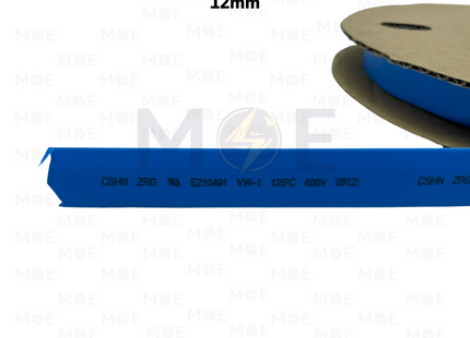 SEC Heat Shrink Tube Blue 125 degree 600V 12mm | DRS-12 | عازل حرارة للكابلات والبطاريات ازرق