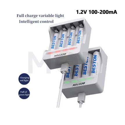 Beston Battery Charger for AA / AAA Rechargeable Battery With USB Cable 1.2V 100-200mA | C8002