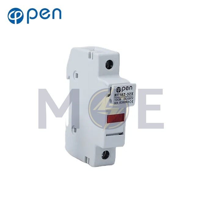 Open Din Fuse Holder 10x38mm 32A 1000VDC | RT18Z-32X 32A | دجنتور بيت فيوز مفرد - حامل فيوز على سكة دين - قاعدة فيوز