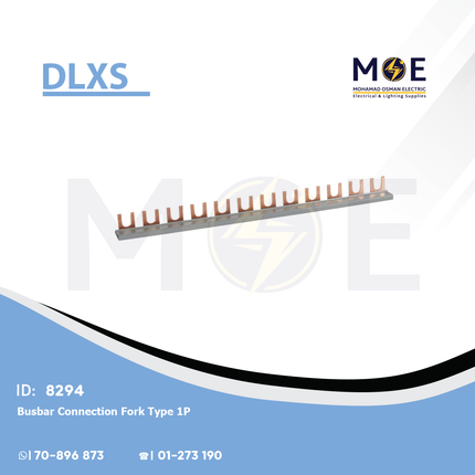 DLXS Busbar Connection Fork Type 1P | Busbar-Fork-1P | بارفاز مفرد