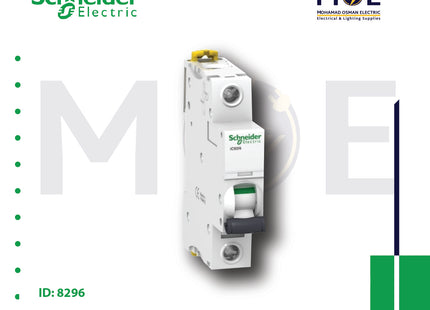 Schneider MCB iC60N 1P C 6KA 63A | A9F74163 | دجنتور كهرباء مفرد - قاطع كهربائي