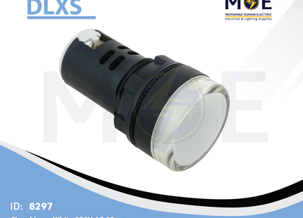 DLXS Signal Lamp White 220V AC 22mm | DX-AD22-220-WH | لمبة اشارة ابيض