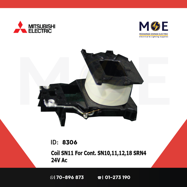 Mitsubishi Coil SN11 For Contactor SN10/11/12/18 SRN4 24V AC | S-N 11-24V | بوبين كونتكتور