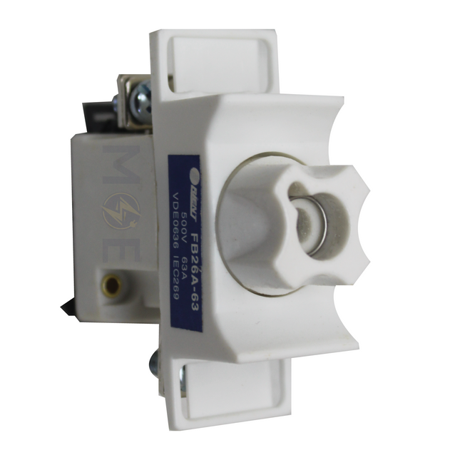 Orient Din Fuse Base for D02 Ceramic Tube Fuse 22x50mm 63A 500VAC | Fuse Port 22x50-FB26A/FA26B D02