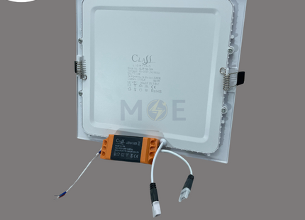 Class Lighting LED Downlight/ Panel Light White Ceiling Flush Mounted Square Warmwhite 3000K 1440Lm 20cm 18W | CLSP-SQ-18W | سبوت ليد مربع مخفي ابيض ورم وايت