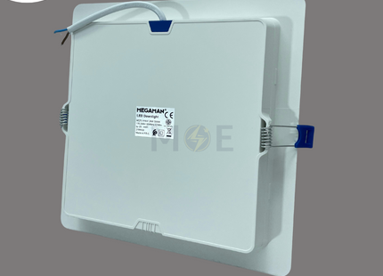 MEGAMAN LED Downlight/ Panel Light White Ceiling Flush Mounted Square Warmwhite 3000K 1730Lm 20cm 24W | MQTL1119F24W | سبوت ليد مربع مخفي بدون ترانس ابيض ورم وايت