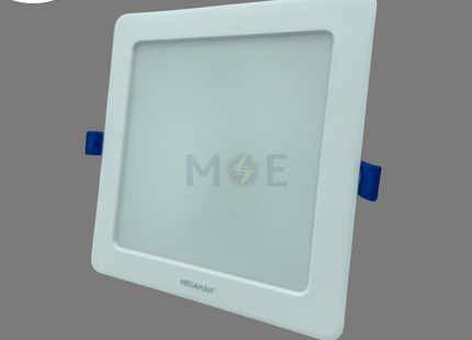 MEGAMAN LED Downlight/ Panel Light White Ceiling Flush Mounted Square Daylight 6500K 15cm 1200Lm 15W | MQTL1119F15W | سبوت ليد مربع مخفي ابيض دايلايت