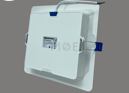 MEGAMAN LED Downlight/ Panel Light White Ceiling Flush Mounted Square Daylight 6500K 15cm 1200Lm 15W | MQTL1119F15W | سبوت ليد مربع مخفي ابيض دايلايت