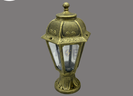 Fumagalli Outdoor Hexagonal Lantern with clear panels MIKROLOT/SABS Bronze E27 40cm | K22.110.000.BXE27 | فانوس تصوينة مسدس شفاف برونز