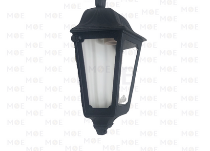 Fumagalli Wall Light Half Lantern With Clear Panels IESSE Black E27 35cm | M22.000.000 | فانوس حائط مسح شفاف اسود