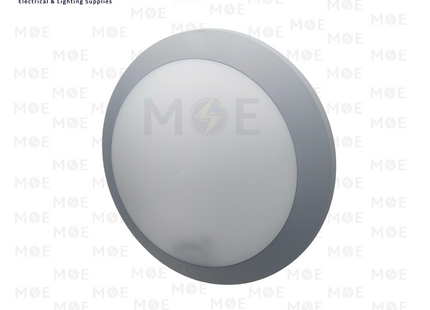 Fumagalli Round Bulkhead Lamp Ceiling Surface Light WaterProof Umberta Gray Opal 2xE27 35cm | 1B3.000.000.LYE28 | غلوب سقف/ بلافونيه مدور رمادي مغشى لمبتين