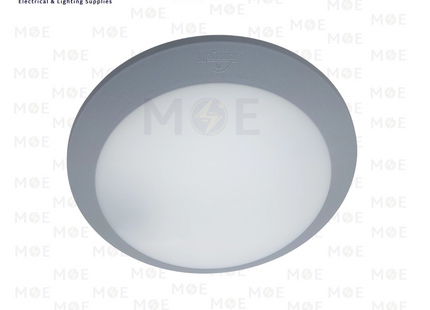 Fumagalli Round Bulkhead Lamp Ceiling Surface Light WaterProof Umberta Gray Opal 2xE27 35cm | 1B3.000.000.LYE28 | غلوب سقف/ بلافونيه مدور رمادي مغشى لمبتين