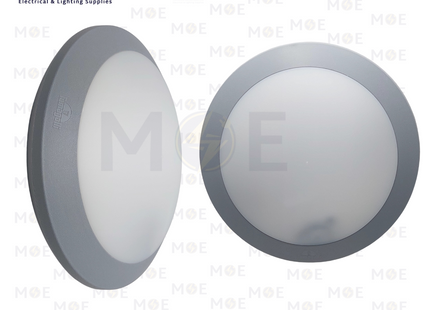 Fumagalli Round Bulkhead Lamp Ceiling Surface Light WaterProof Umberta Gray Opal 2xE27 35cm | 1B3.000.000.LYE28 | غلوب سقف/ بلافونيه مدور رمادي مغشى لمبتين