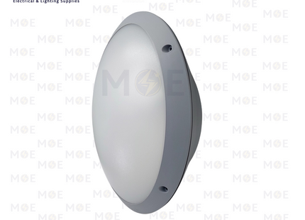 Fumagalli Outdoor Wall Light Oval Bulkhead Lamp Surface Light MADDI WaterProof Gray Opal E27 23cm | LV3.000.000.LYE27 | ابليك حائط فارغ بيضاوي رمادي مغشى